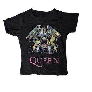 Queen Official Merch Black Graphic T-Shirt Size 12 Months Unisex Concert Music